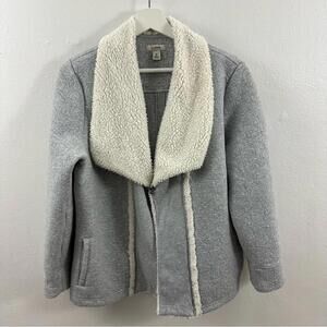 L.L. Bean Quilted Long Sleeve Gray Jacket Women's Size M